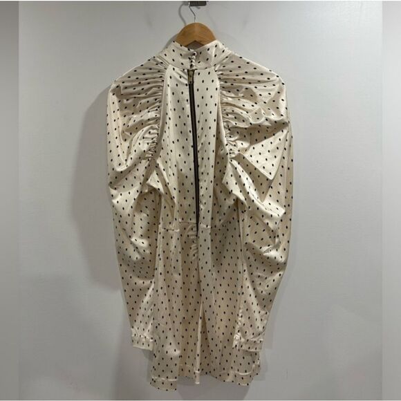 Rotate Birger Polka Dot Long Sleeve Dress - Picture 4 of 13